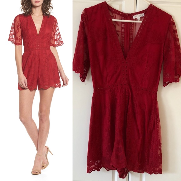 nordstrom red romper